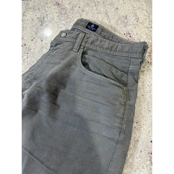 Adriano Goldschmied Iridescent Gray/Blue Corduroy Geffen‎ Fit Pants - Size 34x30 - Picture 4 of 7